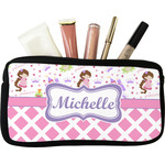 Princess & Diamond Print Makeup / Cosmetic Bag (Personalized)