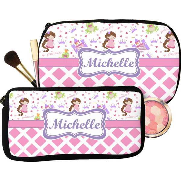 Princess & Diamond Print Makeup / Cosmetic Bag (Select Size)