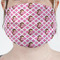 Princess & Diamond Print Mask - Pleated (new) Front View on Girl