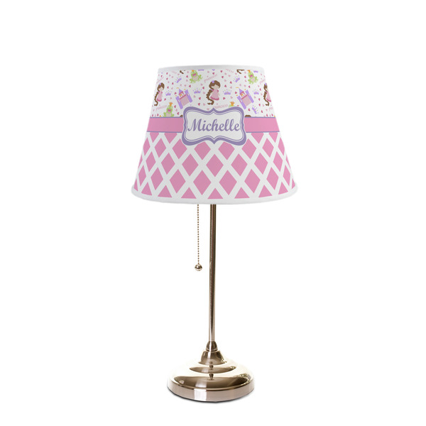 Princess & Diamond Print Poly Film Empire Lampshade - On Stand