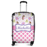 Princess & Diamond Print Suitcase - 24" Medium - Checked (Personalized)