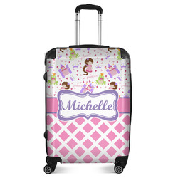 Princess & Diamond Print Suitcase - 24" Medium - Checked (Personalized)