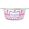 Princess & Diamond Print Stainless Steel Dog Bowl - Large (Personalized)