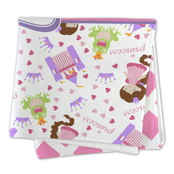 Princess & Diamond Print Microfiber Dish Rag - FOLDED (square)