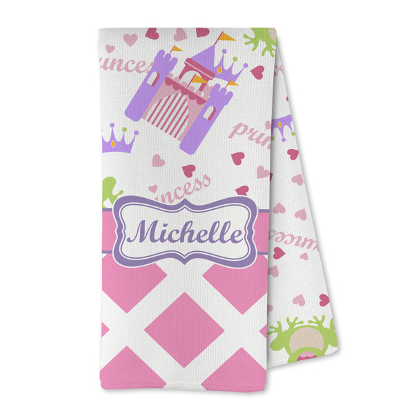 Custom Princess & Diamond Print Kitchen Towel - Microfiber (Personalized)