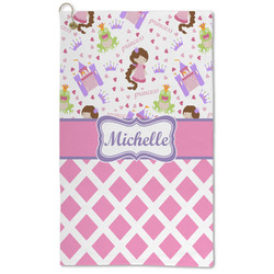 Princess & Diamond Print Microfiber Golf Towel - Large (Personalized)