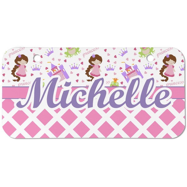 Princess & Diamond Print Mini Bicycle License Plate - Two Holes