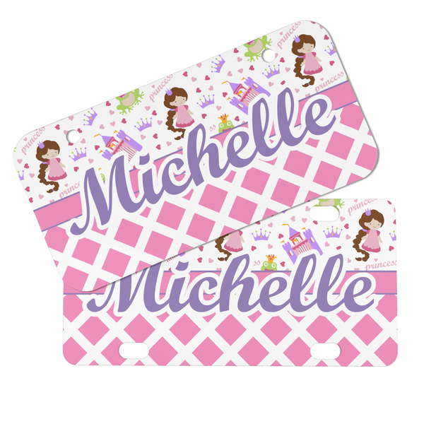 Princess & Diamond Print Mini License Plates - MAIN (4 and 2 Holes)