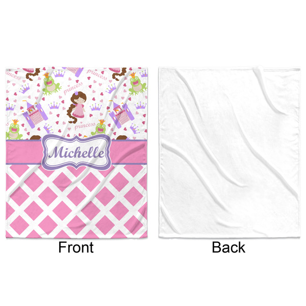 Princess & Diamond Print Minky Blanket - 50"x60" - Single Sided - Front & Back
