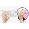 Princess & Diamond Print Mouse Pad with Wrist Rest - LIFESYTLE 2 (in use)