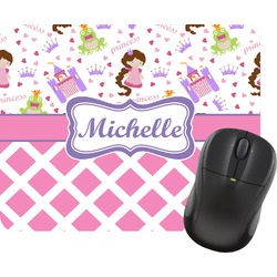 Princess & Diamond Print Rectangular Mouse Pad (Personalized)
