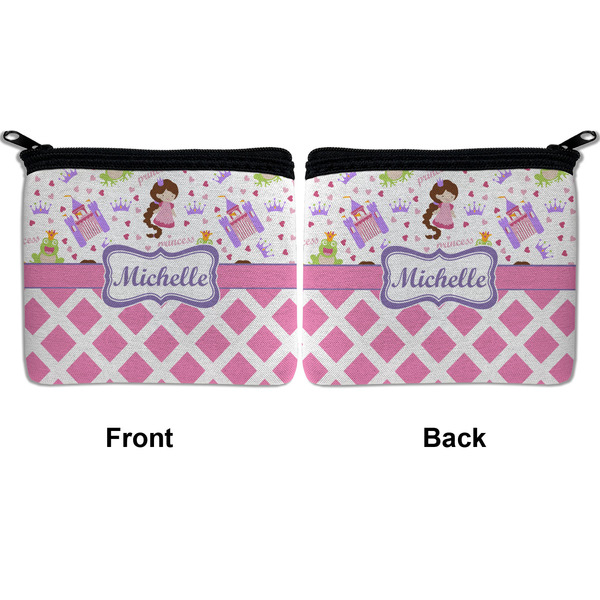 Princess & Diamond Print Neoprene Coin Purse - Front & Back (APPROVAL)