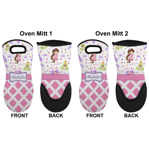 Princess & Diamond Print Neoprene Oven Mitt - Set of 2 - Approval