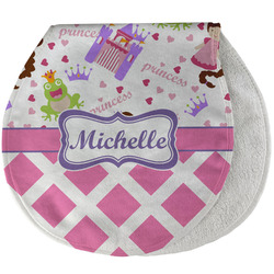 Princess & Diamond Print Burp Pad - Velour w/ Name or Text