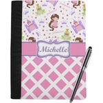 Princess & Diamond Print Notebook Padfolio - Large w/ Name or Text