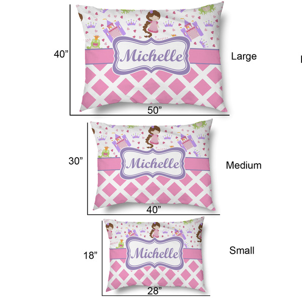 Princess & Diamond Print Outdoor Dog Beds - SIZE CHART