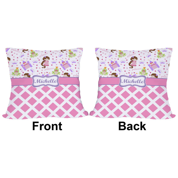 Princess & Diamond Print Outdoor Pillow - 16x16