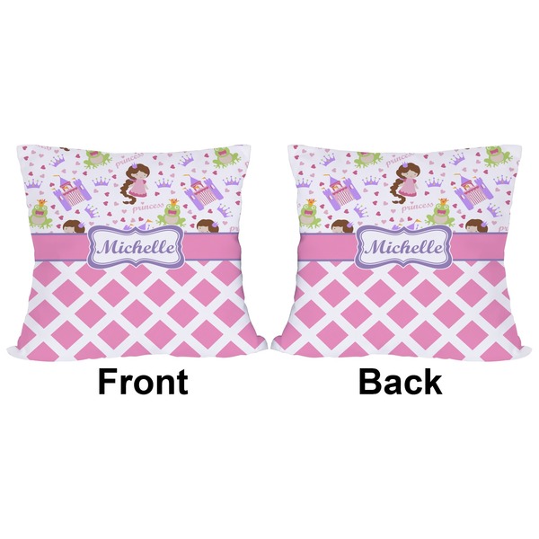 Princess & Diamond Print Outdoor Pillow - 20x20