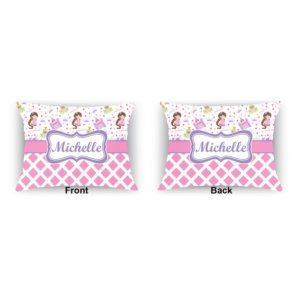 Princess & Diamond Print  Outdoor Rectangular Throw Pillow (Front and Back)