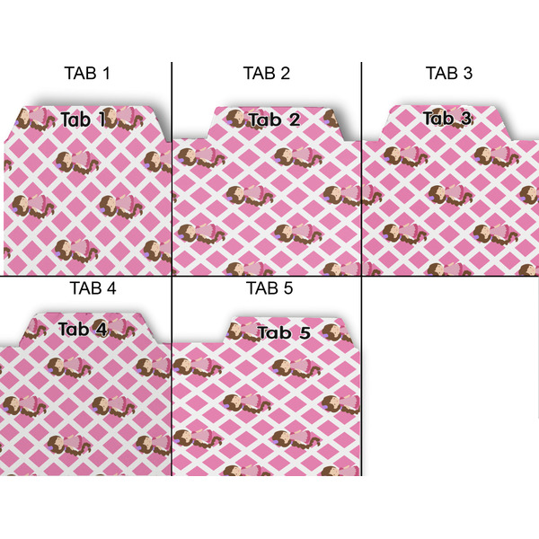 Princess & Diamond Print Page Dividers - Set of 5 - Approval