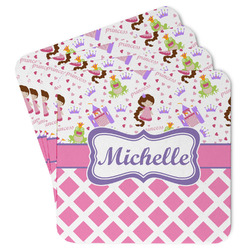 Princess & Diamond Print Paper Coasters (Personalized)