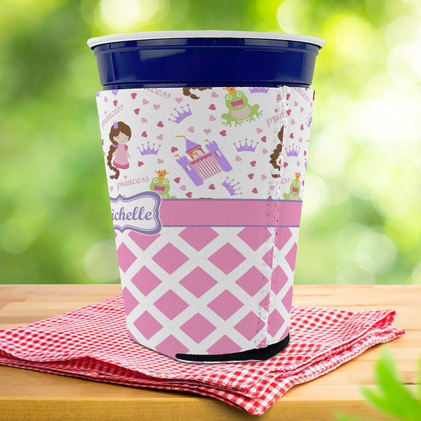 Princess & Diamond Print Party Cup Sleeves - with bottom - Lifestyle