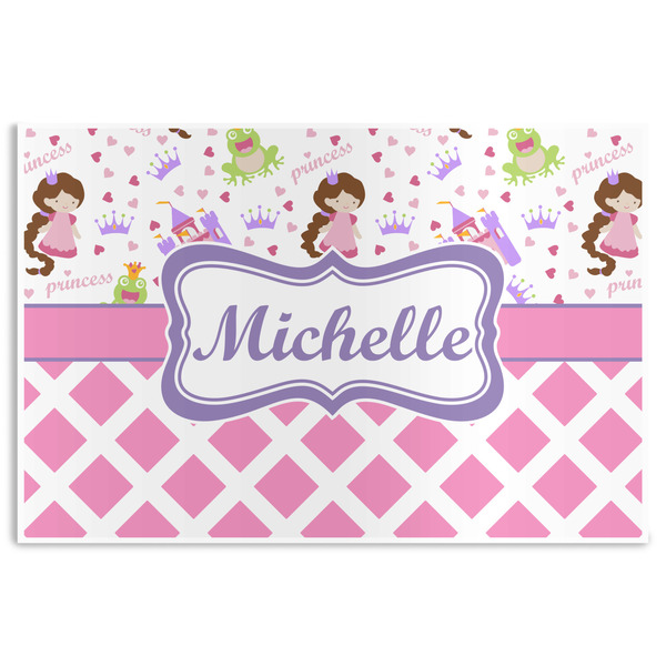 Custom Princess & Diamond Print Disposable Paper Placemats (Personalized)