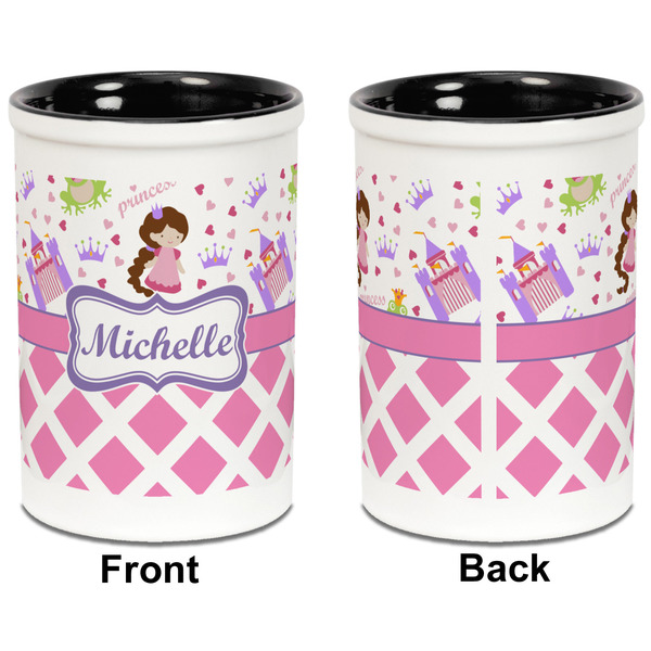 Princess & Diamond Print Pencil Holder - Black - approval