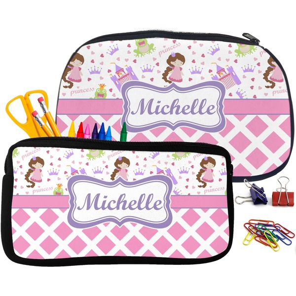 Princess & Diamond Print Pencil / School Supplies Bags Small and Medium
