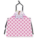 Princess & Diamond Print Apron Without Pockets w/ Name or Text