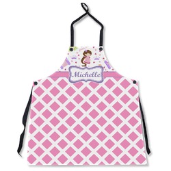 Princess & Diamond Print Apron Without Pockets w/ Name or Text