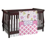 Princess & Diamond Print Baby Blanket (Single Sided) (Personalized)