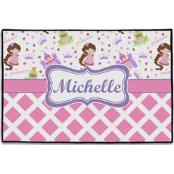 Princess & Diamond Print Door Mat - 36"x24" (Personalized)