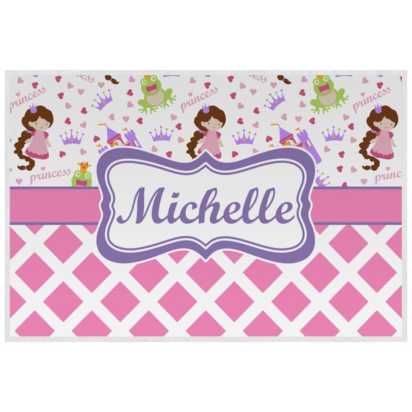 Princess & Diamond Print Personalized Placemat (Back)
