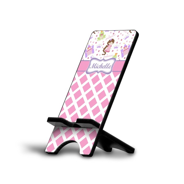 Custom Princess & Diamond Print Cell Phone Stand (Large) (Personalized)