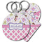 Princess & Diamond Print Plastic Keychain (Personalized)