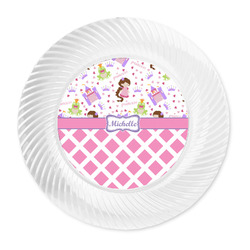 Princess & Diamond Print Plastic Party Dinner Plates - 10" (Personalized)