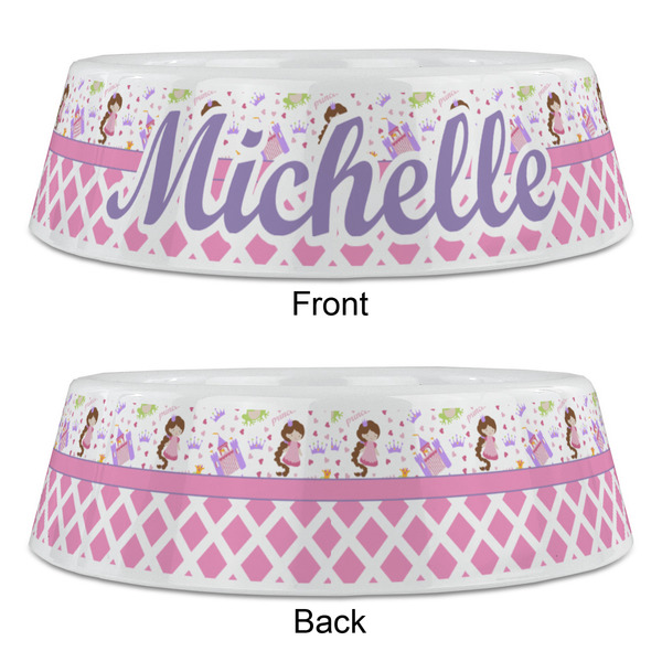 Princess & Diamond Print Plastic Pet Bowls - Large - APPROVAL