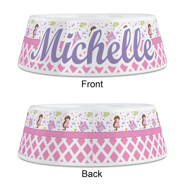 Princess & Diamond Print Plastic Pet Bowls - Medium - APPROVAL