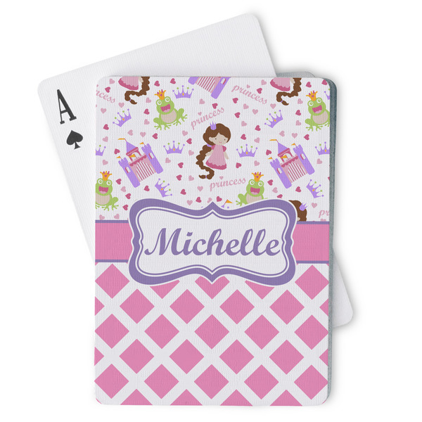Custom Princess & Diamond Print Playing Cards (Personalized)