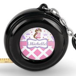 Princess & Diamond Print Pocket Tape Measure - 6 Ft w/ Carabiner Clip (Personalized)