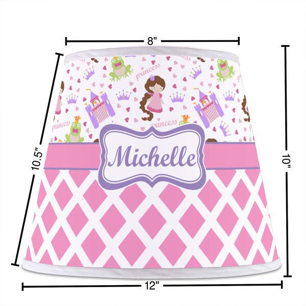 Princess & Diamond Print Poly Film Empire Lampshade - Dimensions