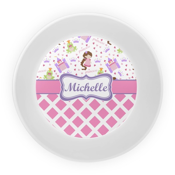 Princess & Diamond Print Melamine Bowl - Center