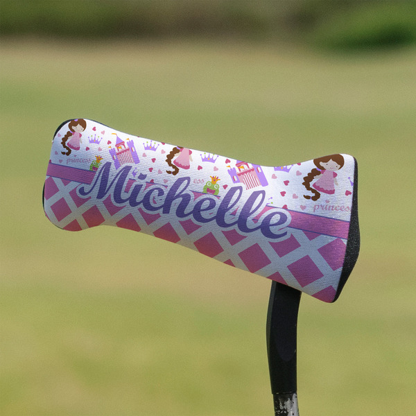 Princess & Diamond Print Putter Cover - On Putter