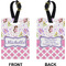 Princess & Diamond Print Rectangle Luggage Tag (Front + Back)