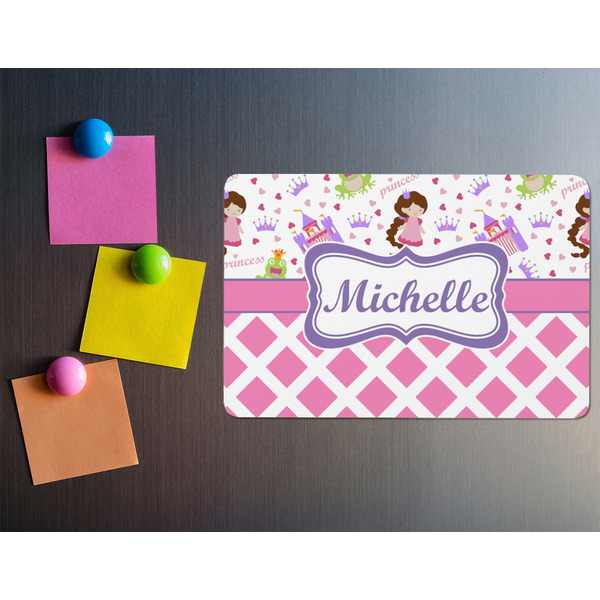 Princess & Diamond Print Rectangular Fridge Magnet - LIFESTYLE