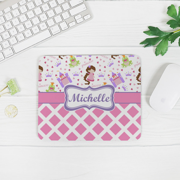 Princess & Diamond Print Rectangular Mouse Pad - LIFESTYLE 2
