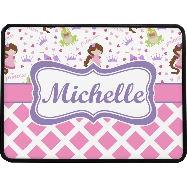 Princess & Diamond Print Rectangular Trailer Hitch Cover (Personalized)