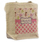 Princess & Diamond Print Reusable Cotton Grocery Bag - Front View