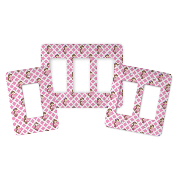 Princess & Diamond Print Rocker Light Switch Covers - Parent - ALL VARIATIONS